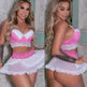 Women's Sexy Lingerie Pajamas-Dress Babydoll Thong Lingerie Lace Bra Set - EX-STOCK CANADA