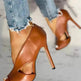Women's large size sandals high heels fine heel women shoes - EX-STOCK Canada