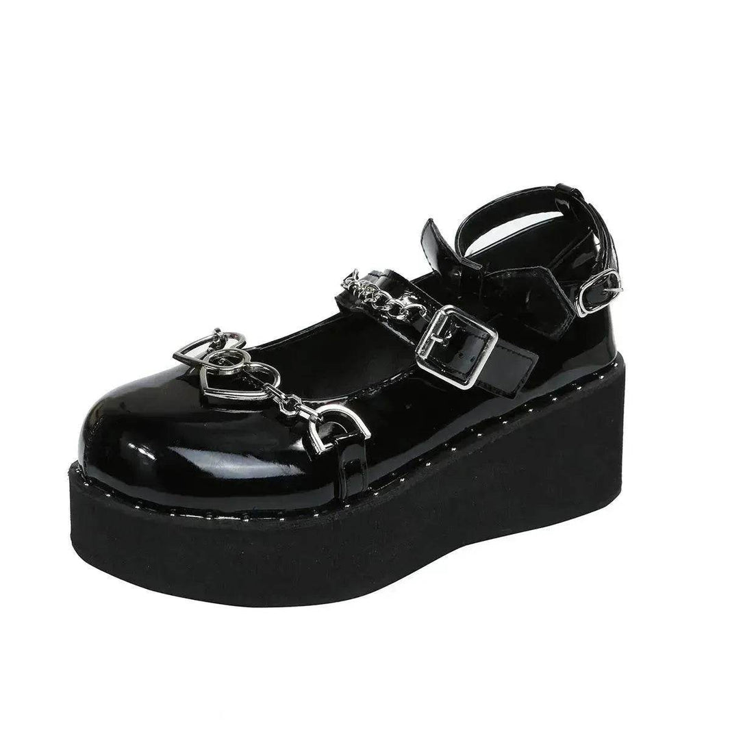 Women's Shoes Heightening Platform Chain Mary Jane High Heels - EX-STOCK Canada