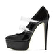 Women's Shoes PVC Stitching Platform High Heels - EX-STOCK Canada