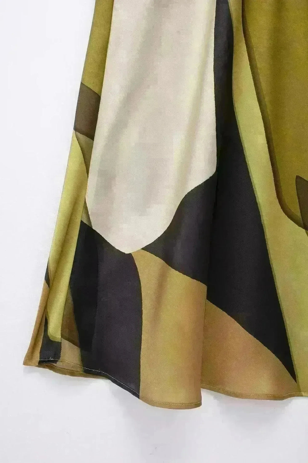 Women's Silk Satin Texture Printing Midi Dress - EX-STOCK CANADA