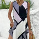Women's Sleeveless V-neck Printed Loose Mini Dress - EX-STOCK CANADA