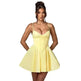 Women's Sling A- Line Sleeveless Charming Mini Dress Clinched Waist Slim-fit flared dress - EX-STOCK Canada