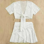 Women's Solid Color Two-piece Swimsuit Sun-proof Beach Dress - EX-STOCK CANADA