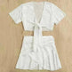 Women's Solid Color Two-piece Swimsuit Sun-proof Beach Dress - EX-STOCK CANADA