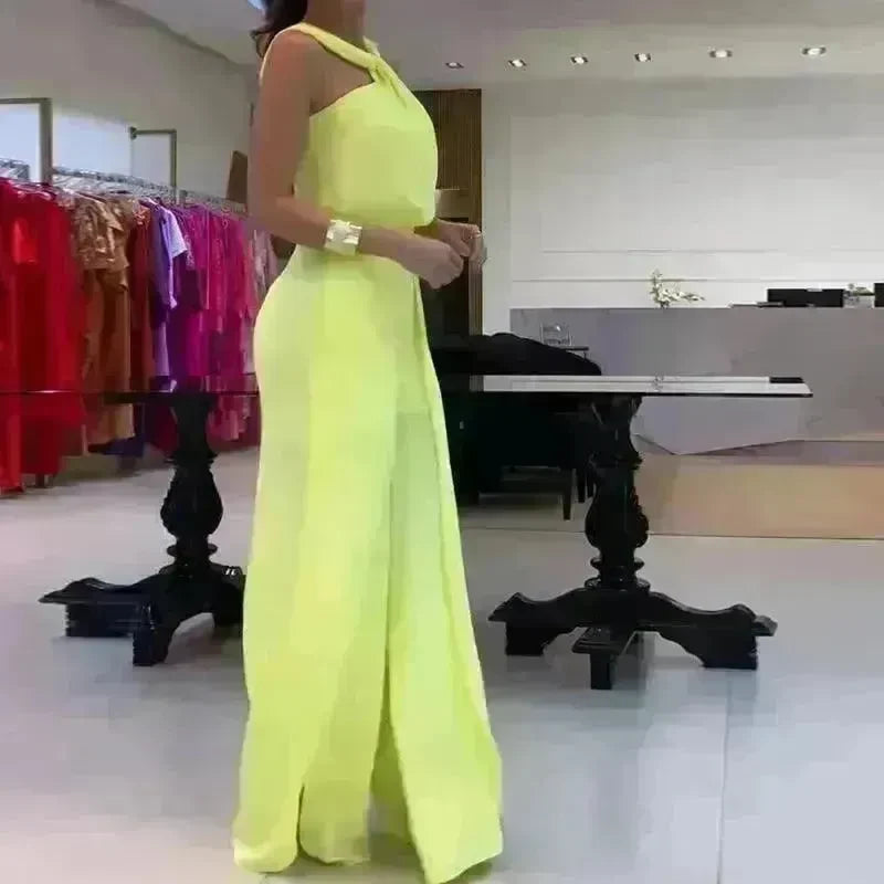 Women's Solid Color Wide Leg Jumpsuit - EX-STOCK CANADA