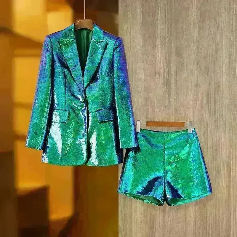 Women's Suit Coat Shorts and Blazer Fashion Suit Two-piece Suit - EX-STOCK CANADA