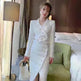 Women's Suit Western Style Small Look Tall Suit Burr Tweed Blazer and Skirt Two-piece Set - EX-STOCK CANADA