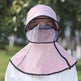 Women's Summer Wide Brim Biking Face-covering Mask Sun Protection Hat - EX-STOCK Canada