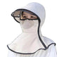 Women's Summer Wide Brim Biking Face-covering Mask Sun Protection Hat - EX-STOCK Canada