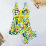 Women's V-neck Printed Split Bikini Swimsuit - EX-STOCK Canada