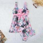 Women's V-neck Printed Split Bikini Swimsuit - EX-STOCK Canada