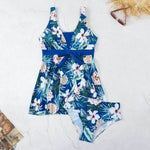 Women's V-neck Printed Split Bikini Swimsuit - EX-STOCK Canada