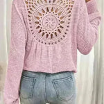 Women's V-neck Solid Color Fashion Knitted Blouse - EX-STOCK CANADA