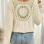 Women's V-neck Solid Color Fashion Knitted Blouse - EX-STOCK CANADA