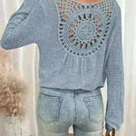 Women's V-neck Solid Color Fashion Knitted Blouse - EX-STOCK CANADA