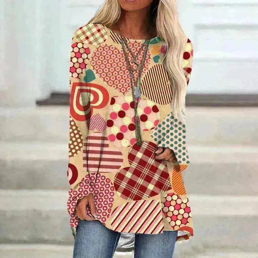 Women's Valentine's Day Love Print Long Sleeve T-shirt - EX-STOCK CANADA