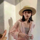 Women's Woven Raffia Straw Sunshade Hat - EX-STOCK CANADA