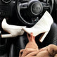 Women Shoes High Heels Leather White Ankle Boots - EX-STOCK Canada