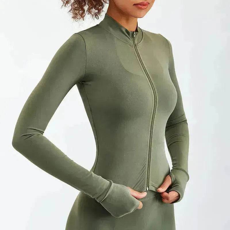 Women Yoga Zipper Long-sleeved Gym Exercise Fitness Suit - EX-STOCK Canada