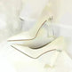 Womens Pumps Shoes Stiletto Satin Transparent Block High Heels - EX-STOCK CANADA