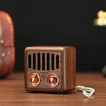 Wooden Bluetooth Speakers Retro Solid Wooden Audio With Radio Card - EX-STOCK Canada