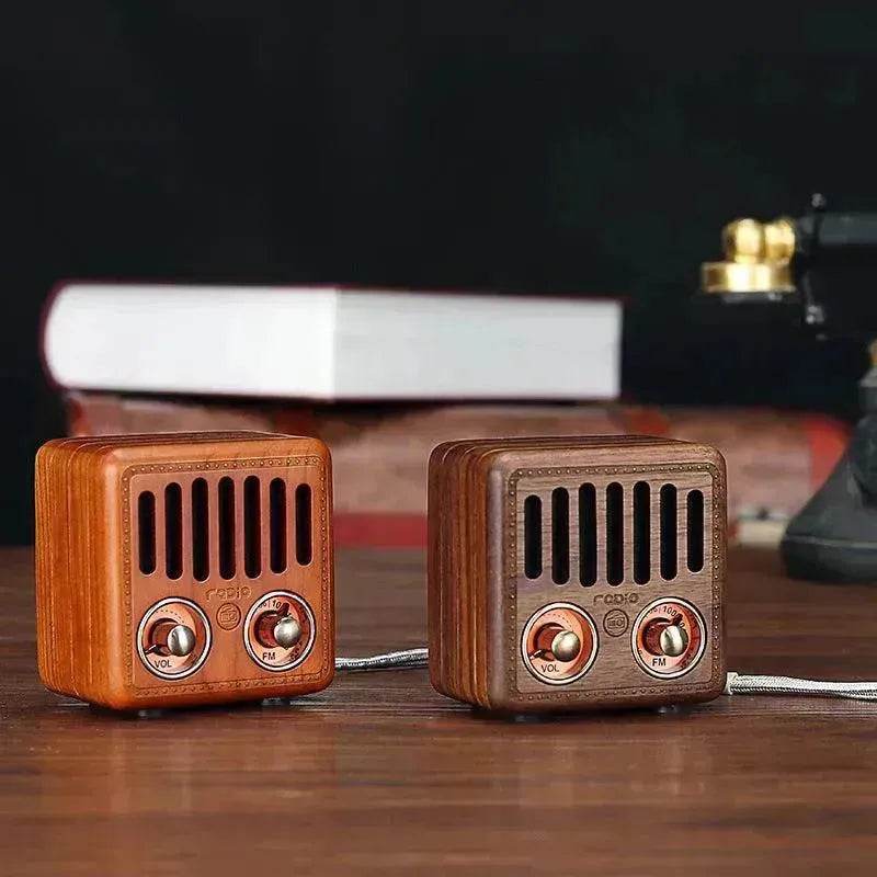 Wooden Bluetooth Speakers Retro Solid Wooden Audio With Radio Card - EX-STOCK Canada