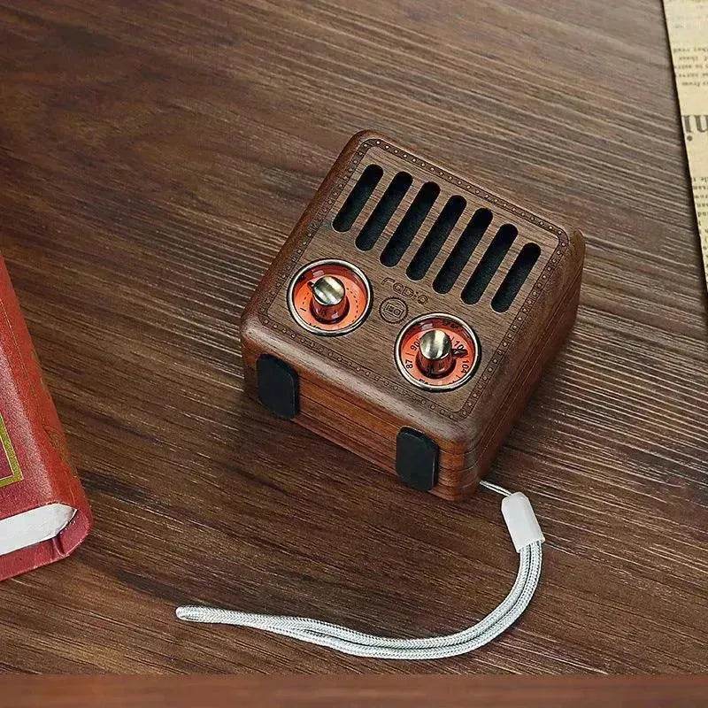 Wooden Bluetooth Speakers Retro Solid Wooden Audio With Radio Card - EX-STOCK Canada