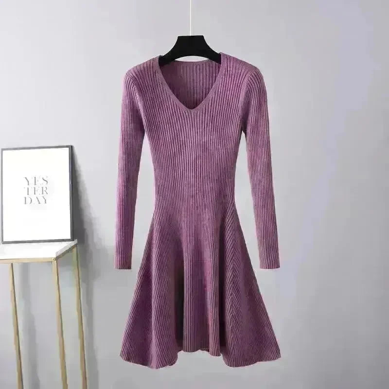 Woolen Skirt Base Knitting Women's Dress - EX-STOCK CANADA
