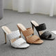 Woven European and American Stiletto High Heel Slippers - EX-STOCK Canada