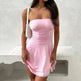 Y2K Tube-top Short Dress Summer Sexy Pleated Tight Dresses For Womens Clothing - EX-STOCK CANADA