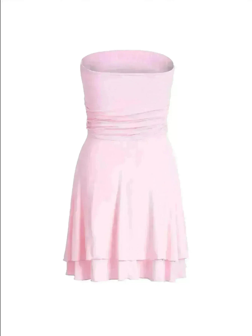 Y2K Tube-top Short Dress Summer Sexy Pleated Tight Dresses For Womens Clothing - EX-STOCK CANADA