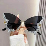 Y2K Vintage Rimless Luxury Diamond Butterfly Sunglasses for Classy Chic Ladies Women - EX-STOCK Canada