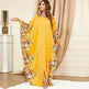 Yellow Bat Sleeve Plus Size Buba Abaya Middle East Women Dress - EX-STOCK Canada