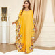 Yellow Bat Sleeve Plus Size Buba Abaya Middle East Women Dress - EX-STOCK Canada