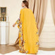 Yellow Bat Sleeve Plus Size Buba Abaya Middle East Women Dress - EX-STOCK Canada