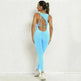 Yoga Jumpsuit V-shaped Back Design Sleeveless Fitness Running Sportswear Stretch Tights Pants For Womens Clothing - EX-STOCK CANADA