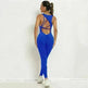 Yoga Jumpsuit V-shaped Back Design Sleeveless Fitness Running Sportswear Stretch Tights Pants For Womens Clothing - EX-STOCK CANADA