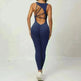 Yoga Jumpsuit V-shaped Back Design Sleeveless Fitness Running Sportswear Stretch Tights Pants For Womens Clothing - EX-STOCK CANADA