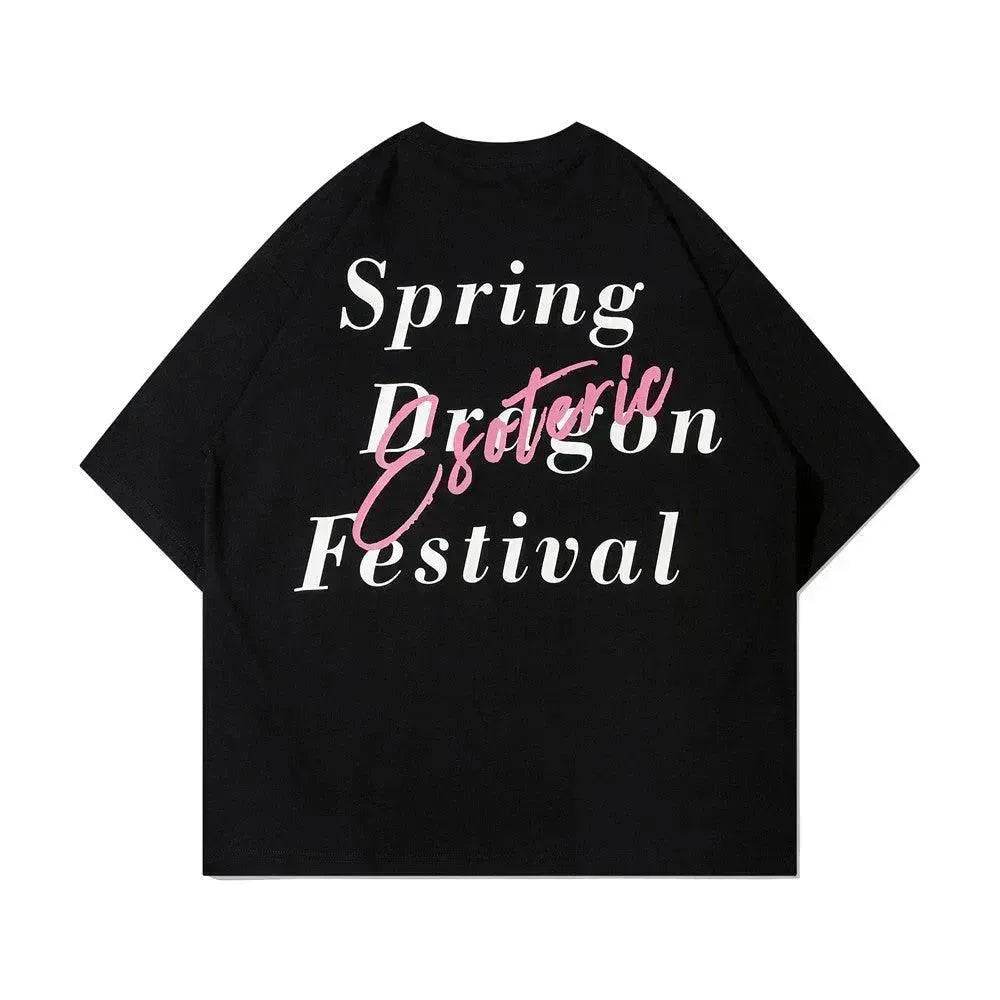 Zodiac Dragon Pattern Printing Short-sleeved - EX-STOCK Canada