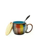 Creative Handmade European Style Ceramic Couples Mug with Lid Soon - EX-STOCK CANADA