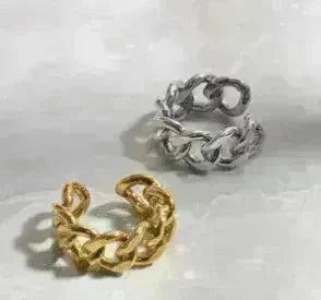 Fashionable with unique chain design ring - EX-STOCK CANADA