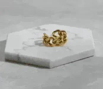 Fashionable with unique chain design ring - EX-STOCK CANADA