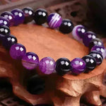 Handmade Black Lava Seven Chakra Healing Balance Beaded Bracelet - EX-STOCK CANADA