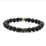 Personality Men's Black Volcanic Stone Bracelet - EX-STOCK CANADA