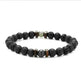 Personality Men's Black Volcanic Stone Bracelet - EX-STOCK CANADA