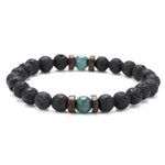 Personality Men's Black Volcanic Stone Bracelet - EX-STOCK CANADA
