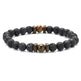 Personality Men's Black Volcanic Stone Bracelet - EX-STOCK CANADA