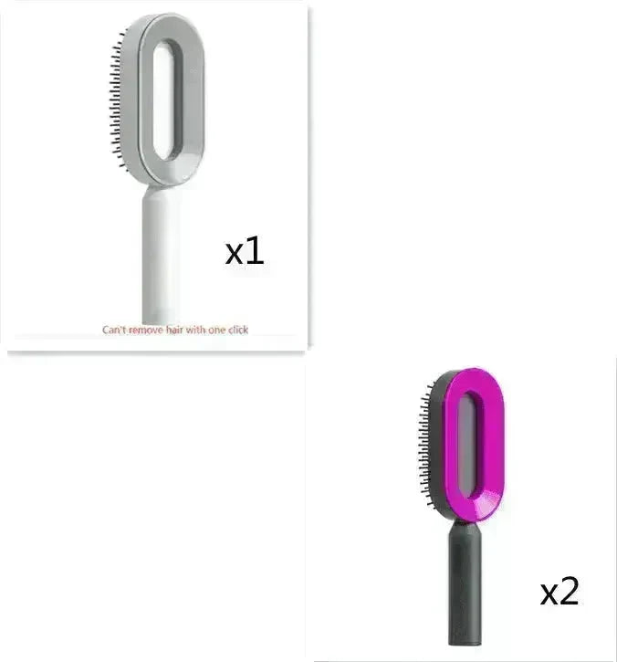 Self Cleaning Hair Brush For Women key Massage Scalp - EX-STOCK CANADA